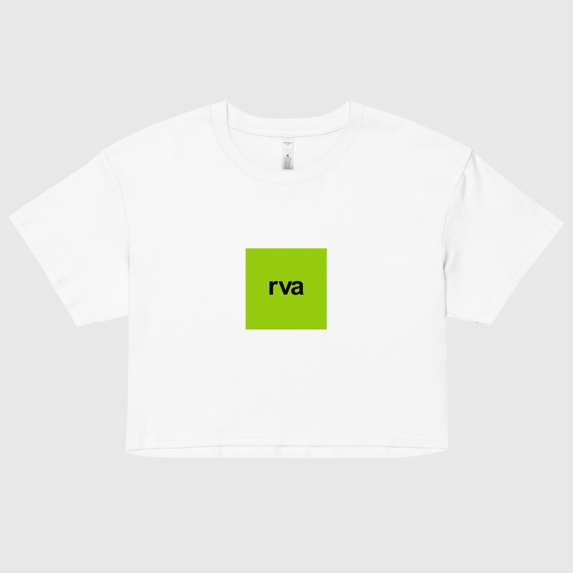 "rva" brat crop-top