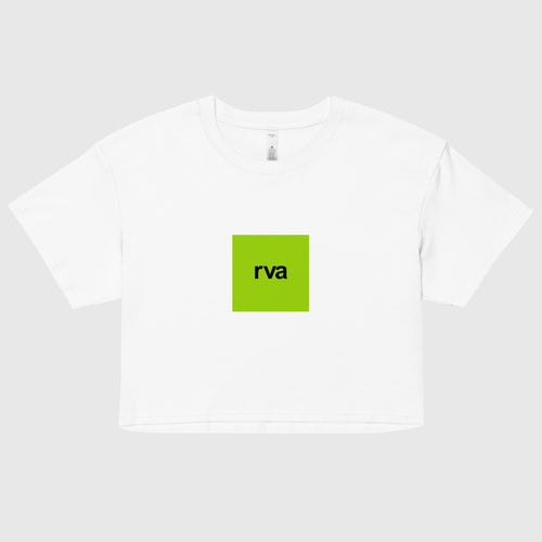 "rva" brat crop-top
