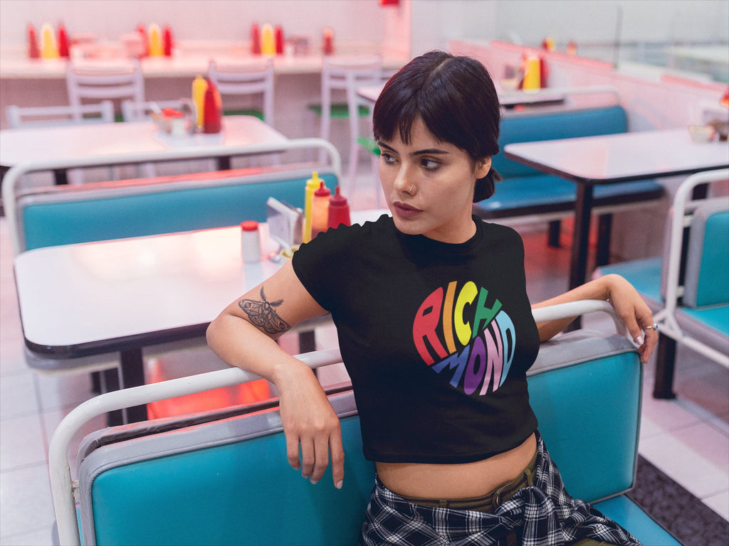 Rainbow Round-Abouts Crop Top